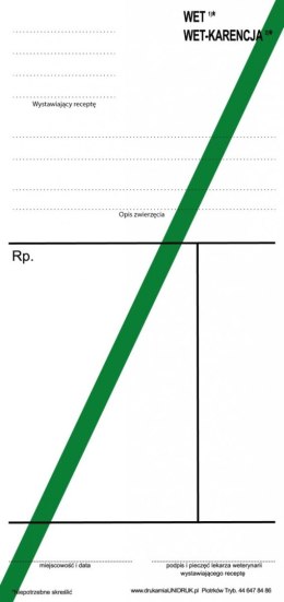 Recepta weterynaryjna - druk