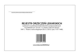 Rejestr wydanych orzeczeń (kierowcy) A-4