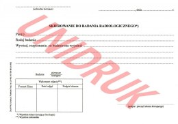 Skierowanie do badania radiologicznego - druk