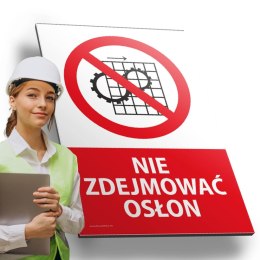 Tablica 20x30 cm NIE ZDEJMOWAĆ OSŁON