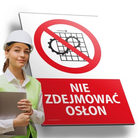 Tablica 20x30 cm NIE ZDEJMOWAĆ OSŁON Tablica 20x30 cm NIE ZDEJMOWAĆ OSŁON