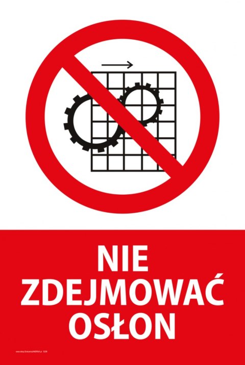 Tablica 20x30 cm NIE ZDEJMOWAĆ OSŁON Tablica 20x30 cm NIE ZDEJMOWAĆ OSŁON