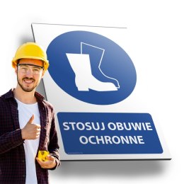 Tablica 20x30 cm STOSUJ OBUWIE OCHRONNE