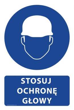 Tablica 20x30 cm STOSUJ OCHRONĘ GŁOWY
