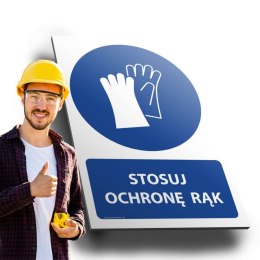 Tablica 20x30 cm STOSUJ OCHRONĘ RĄK