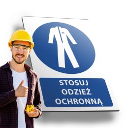 Tablica 20x30 cm STOSUJ ODZIEŻ OCHRONNĄ