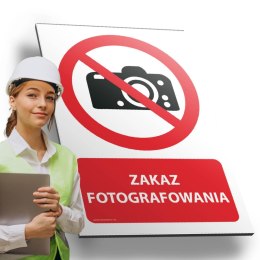 Tablica 20x30 cm ZAKAZ FOTOGRAFOWANIA
