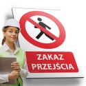 Tablica 20x30 cm ZAKAZ PRZEJŚCIA