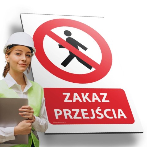 Tablica 20x30 cm ZAKAZ PRZEJŚCIA Tablica 20x30 cm ZAKAZ PRZEJŚCIA