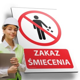 Tablica 20x30 cm ZAKAZ ŚMIECENIA