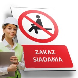 Tablica PVC 20x30 cm ZAKAZ SIADANIA