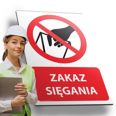 Tablica PVC 20x30 cm ZAKAZ SIĘGANIA Tablica PVC 20x30 cm ZAKAZ SIĘGANIA