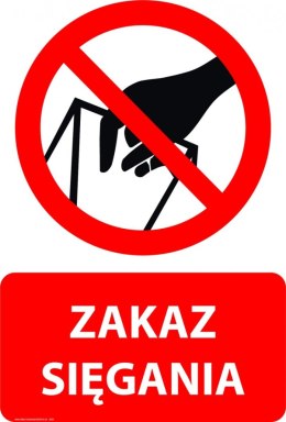 Tablica PVC 20x30 cm ZAKAZ SIĘGANIA