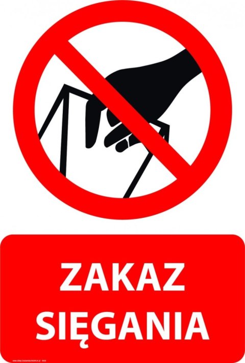 Tablica PVC 20x30 cm ZAKAZ SIĘGANIA Tablica PVC 20x30 cm ZAKAZ SIĘGANIA