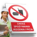 Tablica PVC 20x30 cm ZAKAZ SPOŻYWANIA JEDZENIA I PICIA Tablica PVC 20x30 cm ZAKAZ SPOŻYWANIA JEDZENIA I PICIA