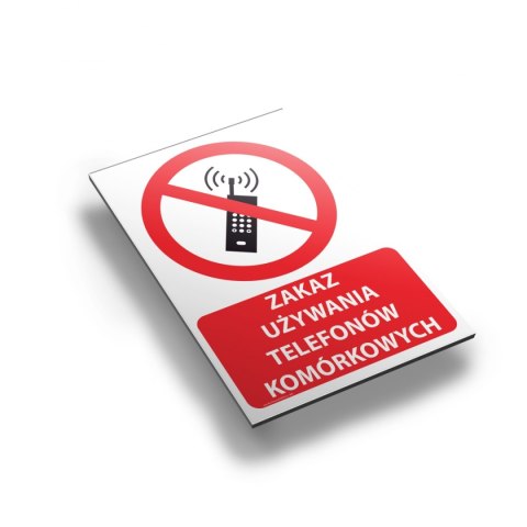 Tablica PVC 20x30 cm ZAKAZ UŻYWANIA TELEFONÓW KOMÓRKOWYCH Tablica PVC 20x30 cm ZAKAZ UŻYWANIA TELEFONÓW KOMÓRKOWYCH