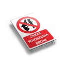 Tablica PVC 20x30 cm ZAKAZ WNOSZENIA BRONI