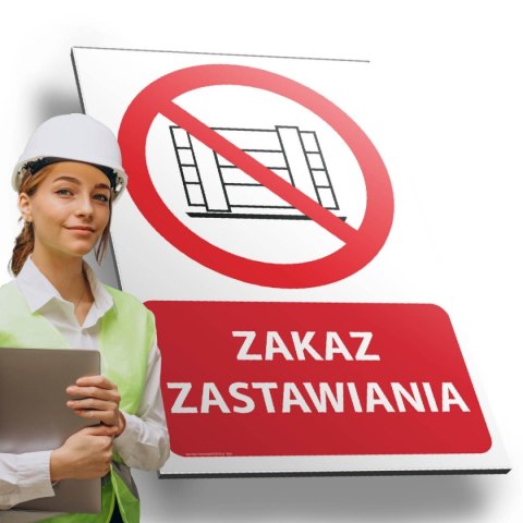 Tablica PVC 20x30 cm ZAKAZ ZASTAWIANIA Tablica PVC 20x30 cm ZAKAZ ZASTAWIANIA