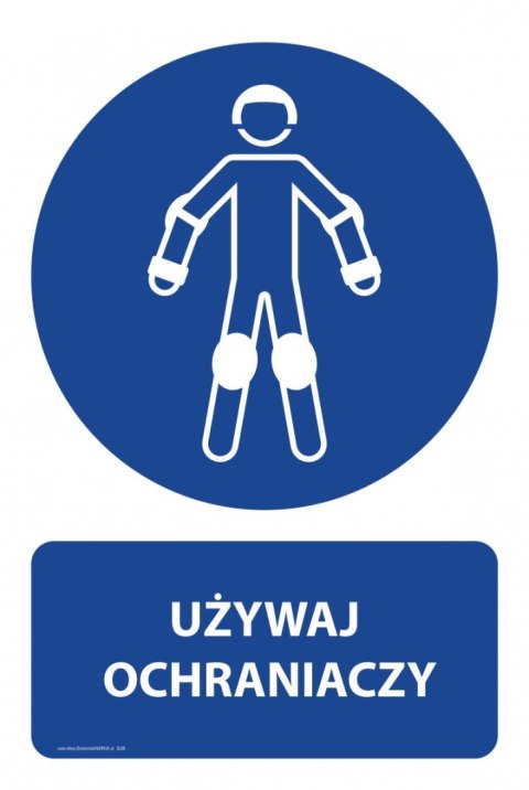 Tablica PVC 20x30cm UŻYWAJ OCHRANIACZY Tablica PVC 20x30cm UŻYWAJ OCHRANIACZY