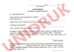 Upoważnienie do odbioru recept lub zleceń - druk