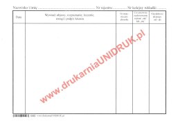 Wkładka do Historii Choroby - druk