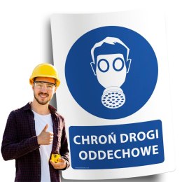 Naklejka 20x30 cm CHROŃ DROGI ODDECHOWE