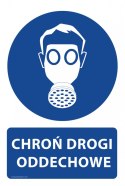 Naklejka 20x30 cm CHROŃ DROGI ODDECHOWE