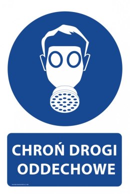 Naklejka 20x30 cm CHROŃ DROGI ODDECHOWE