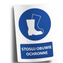 Naklejka 20x30 cm STOSUJ OBUWIE OCHRONNE