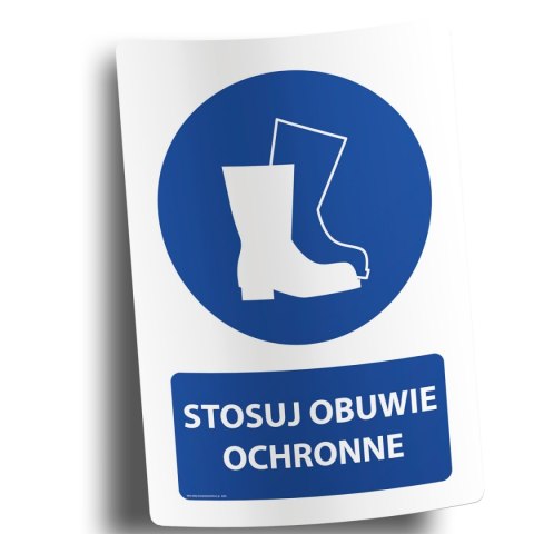 Naklejka 20x30 cm STOSUJ OBUWIE OCHRONNE Naklejka 20x30 cm STOSUJ OBUWIE OCHRONNE