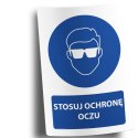 Naklejka 20x30 cm STOSUJ OCHRONĘ OCZU