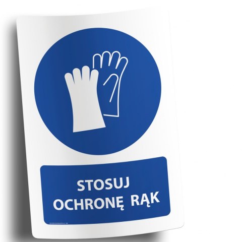 Naklejka 20x30 cm STOSUJ OCHRONĘ RĄK Naklejka 20x30 cm STOSUJ OCHRONĘ RĄK