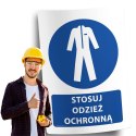 Naklejka 20x30 cm STOSUJ ODZIEŻ OCHRONNĄ
