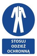 Naklejka 20x30 cm STOSUJ ODZIEŻ OCHRONNĄ
