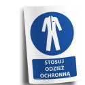 Naklejka 20x30 cm STOSUJ ODZIEŻ OCHRONNĄ