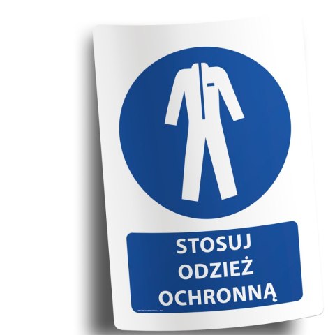 Naklejka 20x30 cm STOSUJ ODZIEŻ OCHRONNĄ Naklejka 20x30 cm STOSUJ ODZIEŻ OCHRONNĄ