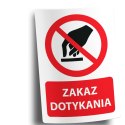 Naklejka 20x30 cm ZAKAZ DOTYKANIA