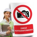 Naklejka 20x30 cm ZAKAZ FOTOGRAFOWANIA