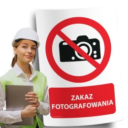 Naklejka 20x30 cm ZAKAZ FOTOGRAFOWANIA