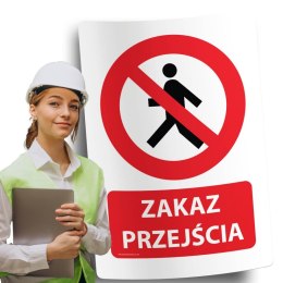 Naklejka 20x30 cm ZAKAZ PRZEJŚCIA