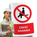 Naklejka 20x30 cm ZAKAZ SIADANIA