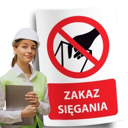 Naklejka 20x30 cm ZAKAZ SIĘGANIA
