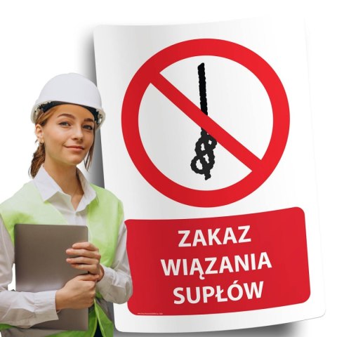 Naklejka 20x30 cm ZAKAZ WIĄZANIA SUPŁÓW Naklejka 20x30 cm ZAKAZ WIĄZANIA SUPŁÓW