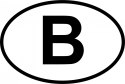 Naklejka na samochód Belgia - B