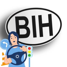 Naklejka na samochód Bośnia i Hercegowina - BIH