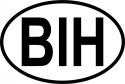 Naklejka na samochód Bośnia i Hercegowina - BIH