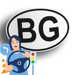Naklejka na samochód Bułgaria - BG