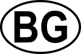 Naklejka na samochód Bułgaria - BG