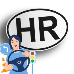 Naklejka na samochód Chorwacja - HR
