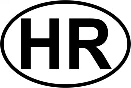Naklejka na samochód Chorwacja - HR